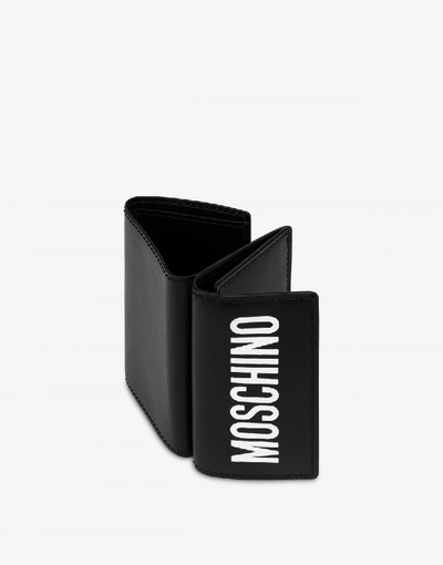 Shop Moschino Mini Wallet With Logo In White