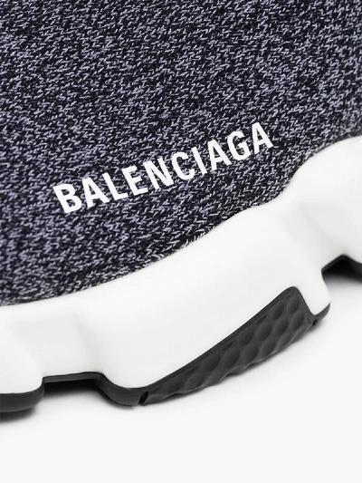 Shop Balenciaga Grey Speed Sock High Top Sneakers