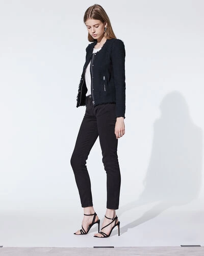 Shop Iro Agnette Black Fitted Short Jacket