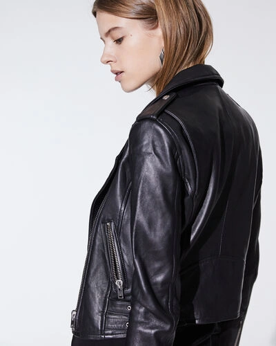 Shop Iro Ashville Leather Jacket In Black