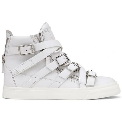 Shop Giuseppe Zanotti Happy Sneakers In White