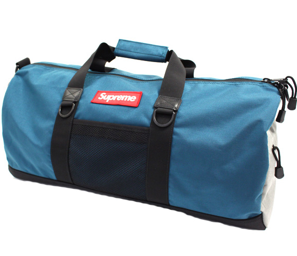 supreme duffle bag blue