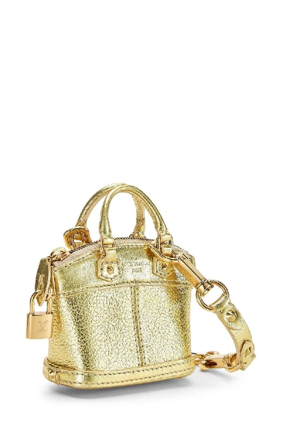 Pre-owned Louis Vuitton Gold Suhali Lockit Bag Charm