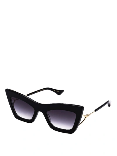 Shop Dita Black Cat-eye Sunglasses