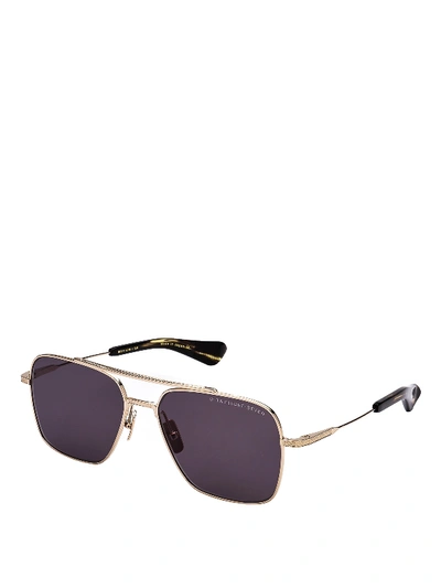 Shop Dita Flight-seven Gold-tone Sunglasses