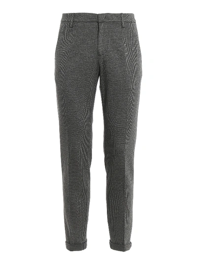 Shop Dondup Gaubert Jacquard Trousers In Black