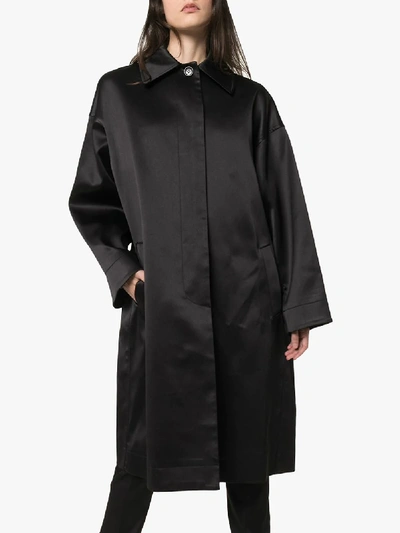 Shop We11 Done We11done Single-breasted Trench Coat In Black