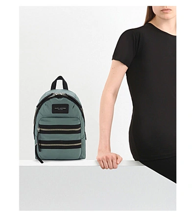 Shop Marc Jacobs Biker Mini Nylon Backpack In Dolphin Blue