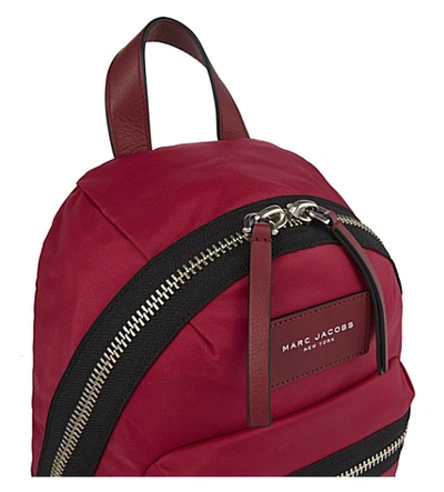 Shop Marc Jacobs Biker Mini Nylon Backpack In Raspberry
