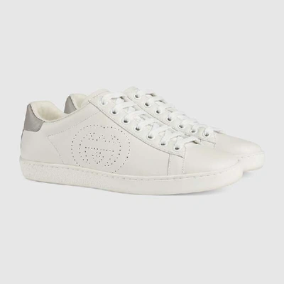 Shop Gucci Women's Ace Sneaker With Interlocking G In White