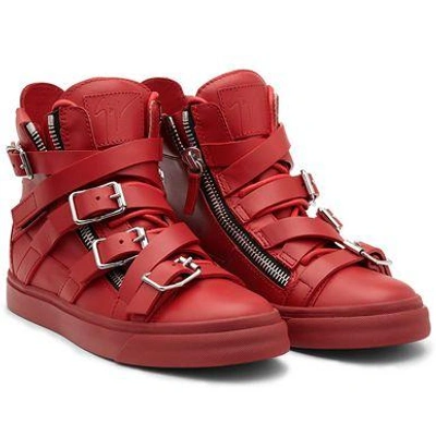 Shop Giuseppe Zanotti Happy Sneakers In Red