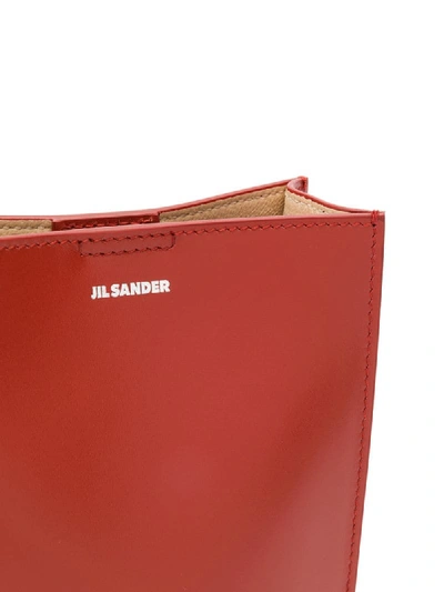 Shop Jil Sander Tangle Crossbody Bag In Red
