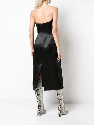 Shop Marina Moscone Kleid Aus Seide In Black
