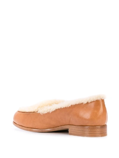 Shop Tabitha Simmons Blakie Shearling Loafers In Brown