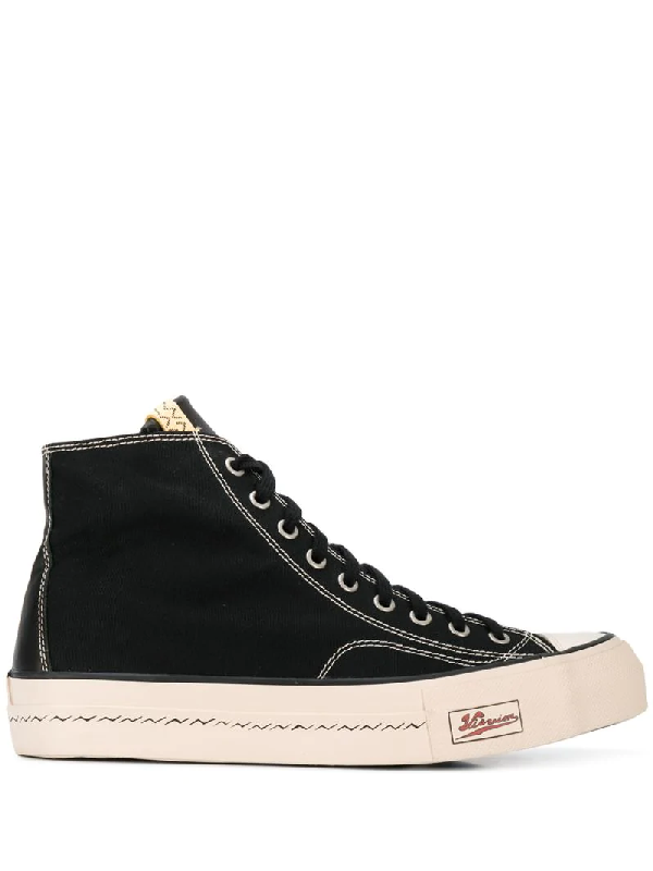 Visvim Skagway Leather-trimmed Canvas High-top Sneakers In Black | ModeSens