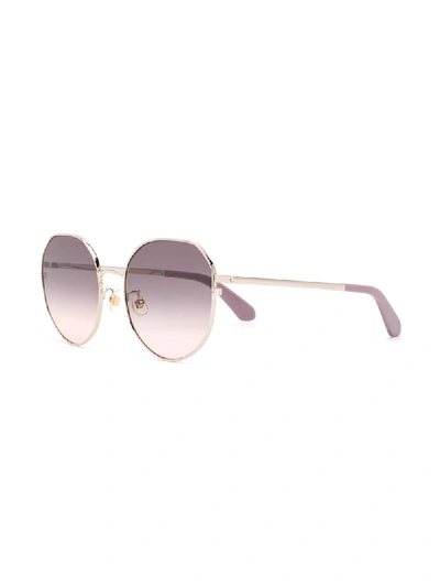 Shop Kate Spade Carlita Sunglasses In Gold