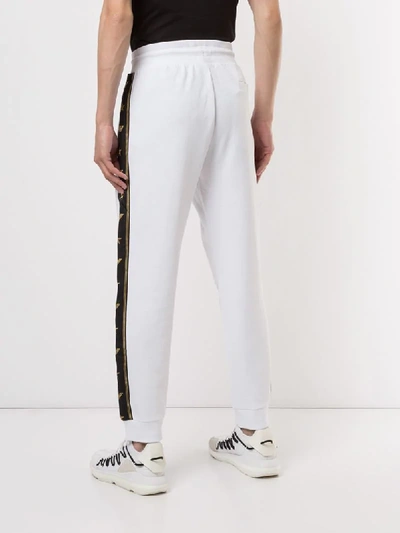 Shop Emporio Armani Drawstring Joggers In White