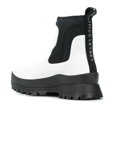 Shop Stella Mccartney 45mm Utility Ankle Boots Black & White