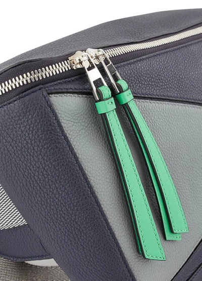 Shop Loewe Puzzle Swing Bag In Deep-blue-green