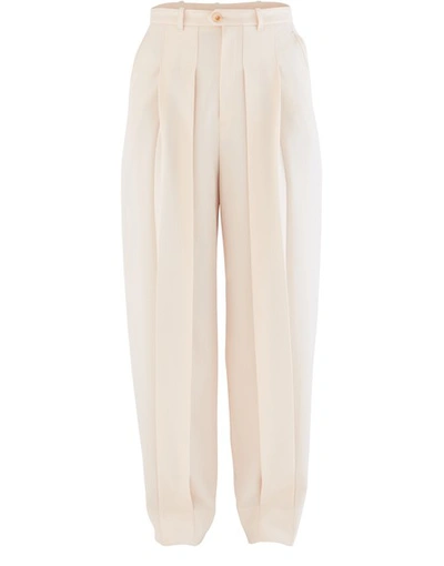 Shop Gucci Wool Trousers In White Magnolia