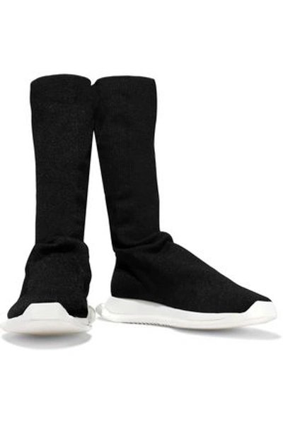 Shop Rick Owens Drkshdw Runner Stretch-knit Sock Boots In Black