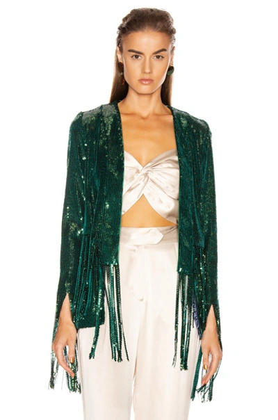 Shop Galvan Winter Jungle Jacket In Emerald