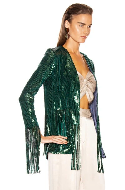 Shop Galvan Winter Jungle Jacket In Emerald