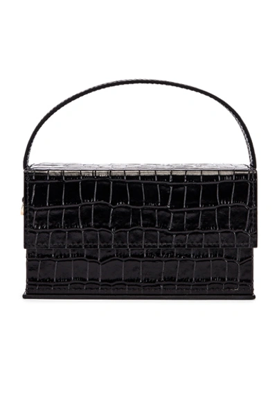 Shop L'afshar Small Ida In Black In Black With Opaque Black Chain