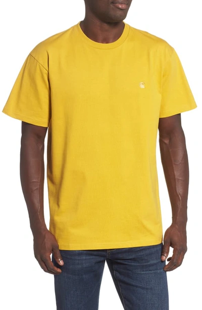 Shop Carhartt Chase Crewneck T-shirt In Colza