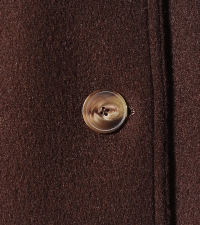Shop Nanushka Loane Wool And Silk Coat In Brown