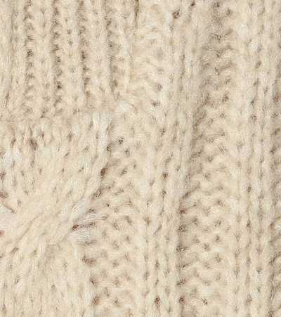 Shop Nanushka Eria Wool-blend Turtleneck Sweater In Beige