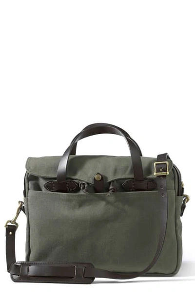 Shop Filson Original Briefcase - Green In Otter Green