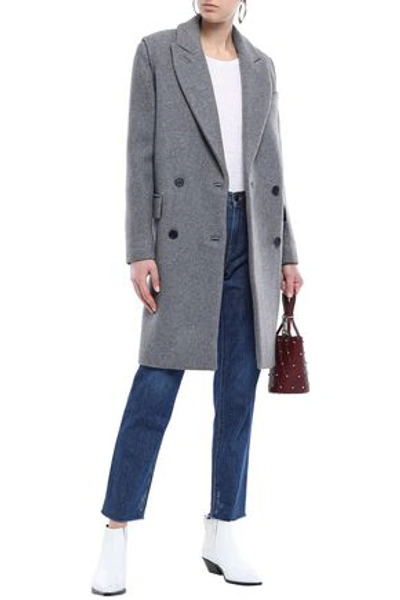 Shop Iro Fine Double-breasted Wool And Cashmere-blend Felt Coat In Gray