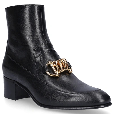 Shop Gucci Ankle Boots D3v00 Horsebit-detail Black