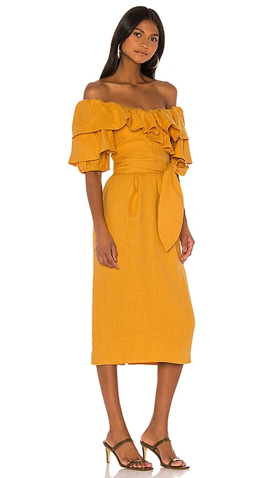 Shop Mara Hoffman Arabella Dress In Mustard. In Yellow