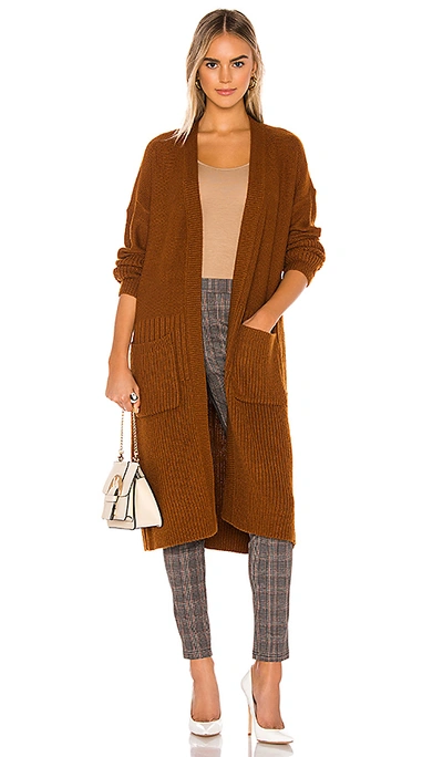 Shop Sanctuary Cozy On Up Cardigan In Rust. In Earthstone