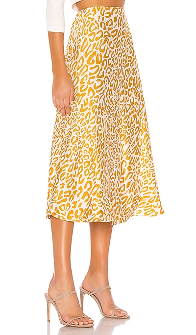 Shop Rebecca Minkoff Davis Skirt In Golden Yellow Multi