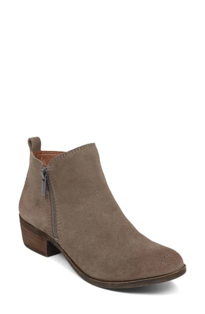Shop Lucky Brand Basel Bootie In Brindle Suede