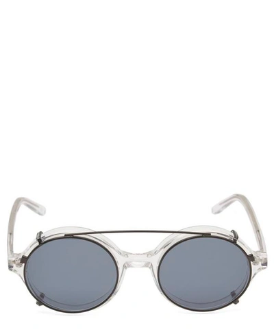 Shop Han Kjobenhavn Doc Clip-on Acetate Sunglasses In White