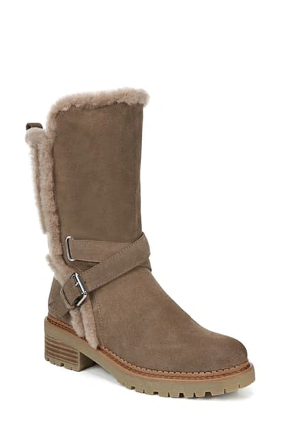 Shop Sam Edelman Jailyn Faux Fur Lined Boot In Dark Taupe Suede