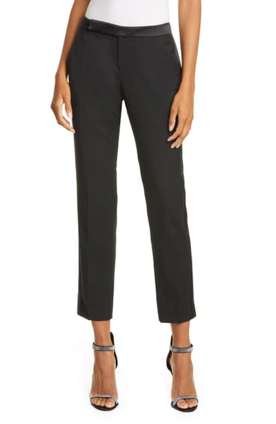 Shop Equipment Burcet Tuxedo Detail Wool Trousers In Trueblack