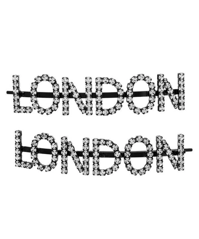 Shop Ashley Williams London Crystal Hair Pins In Silver