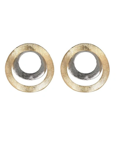 Shop Anissa Kermiche Gold-plated Joined At The Hoop Dorarrings In Gold And Silver