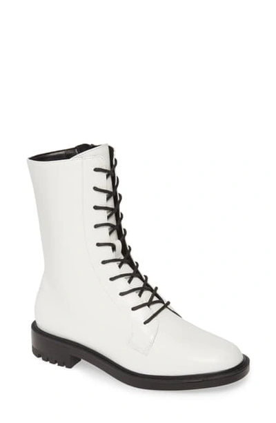 Shop Steve Madden Brant Lace-up Boot In White