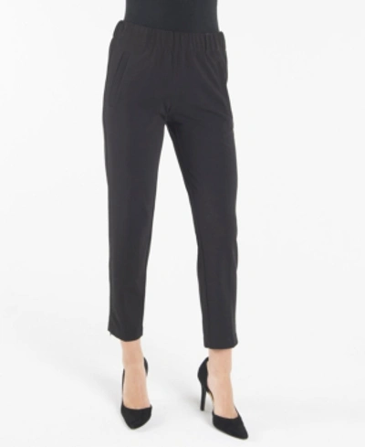 Shop Nanette Lepore Nanette  Slim Pull On Ankle Pant With Welt Pockets In Black
