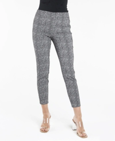 Shop Nanette Lepore Nanette  Pull On Textured Slim Leg Pants In Gray