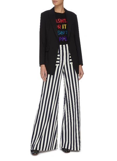 Shop Alice And Olivia 'rylyn' Sequinned Slogan T-shirt