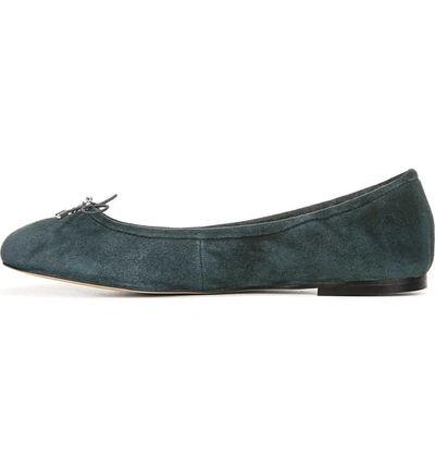 Shop Sam Edelman Felicia Flat In Jasmine Green Suede