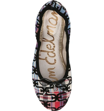 Shop Sam Edelman Felicia Flat In Passion Red Multi Suede