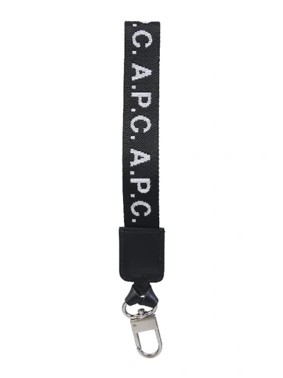 Shop Apc Keychain With Logo In Nero